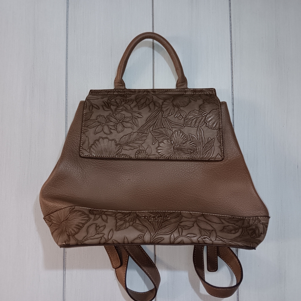 Darcy Marks London Floral Tan Backpack for Women